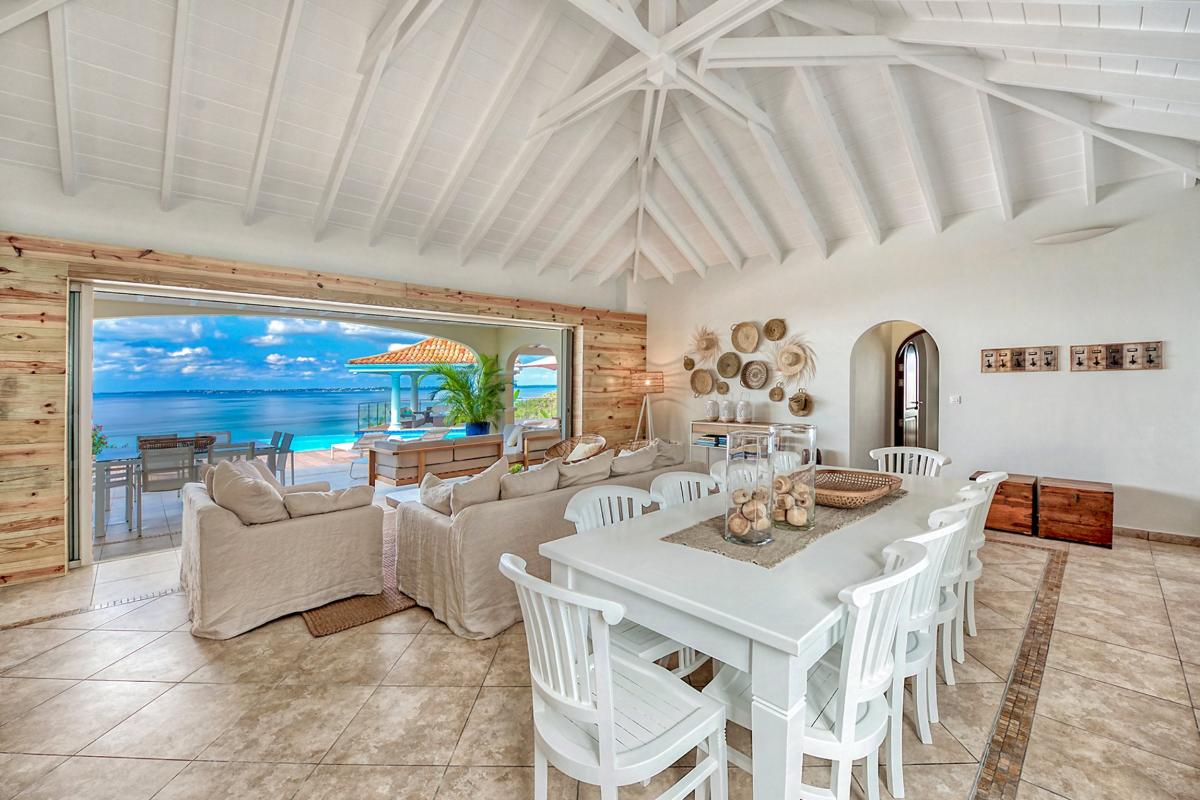 Luxury Villa Rental St Martin - Living room